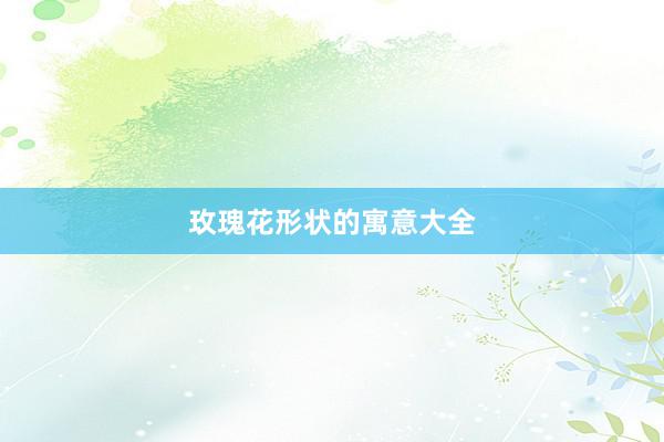 玫瑰花形状的寓意大全